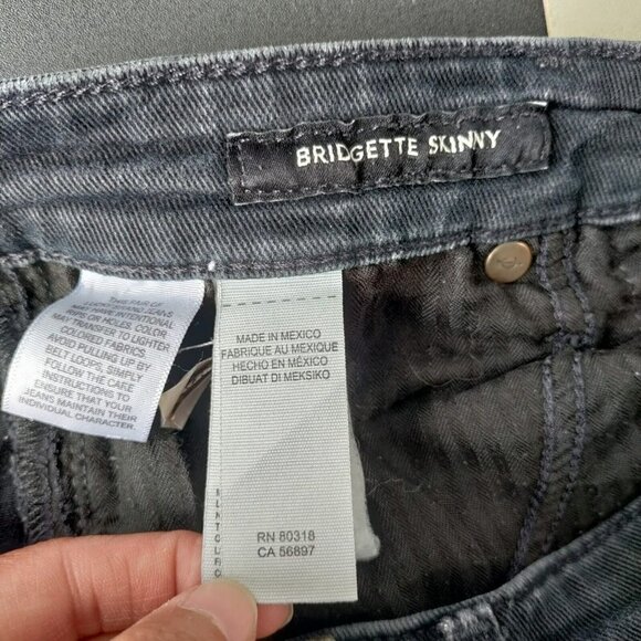 Lucky Brand Bridgette Skinny Hi-Rise Distressed Raw Hem Ankle Denim Jeans 27 - Picture 13 of 16